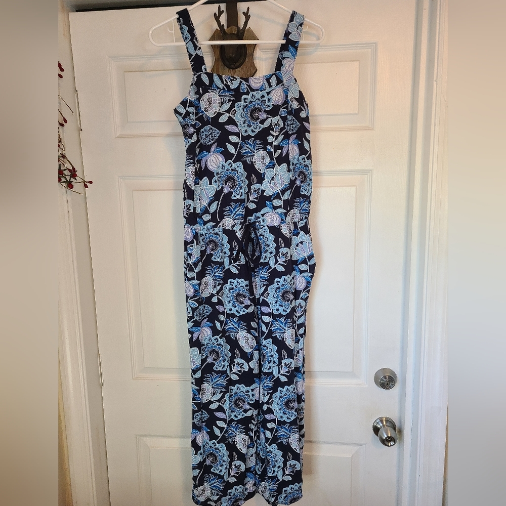 (348) Loft Petite Woman's One Piece Spring Set, (4P)  Color: Blue Floral Prin